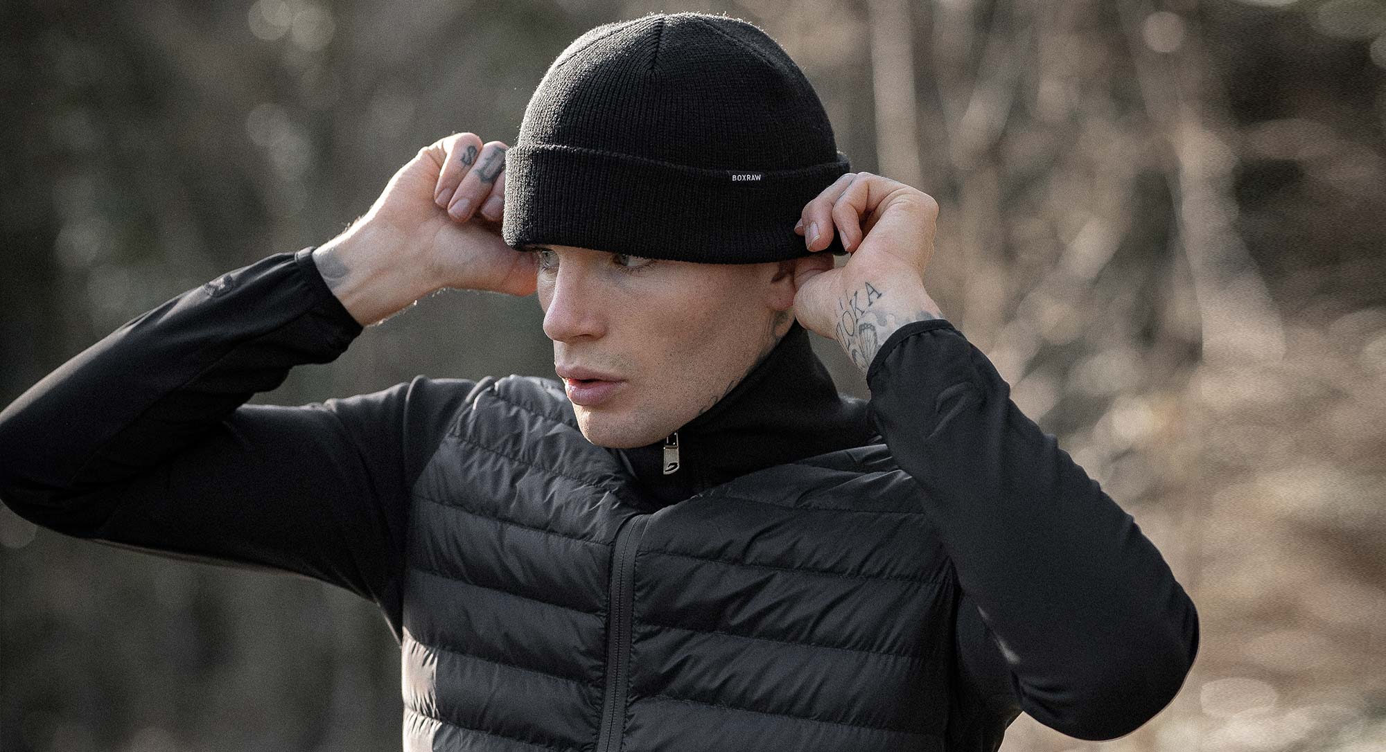 BOXRAW Beanie Hat - Black - Image 5